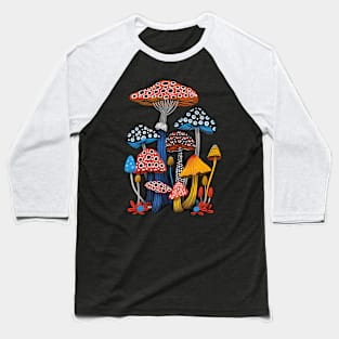 Pop Art Mushrooms Baseball T-Shirt